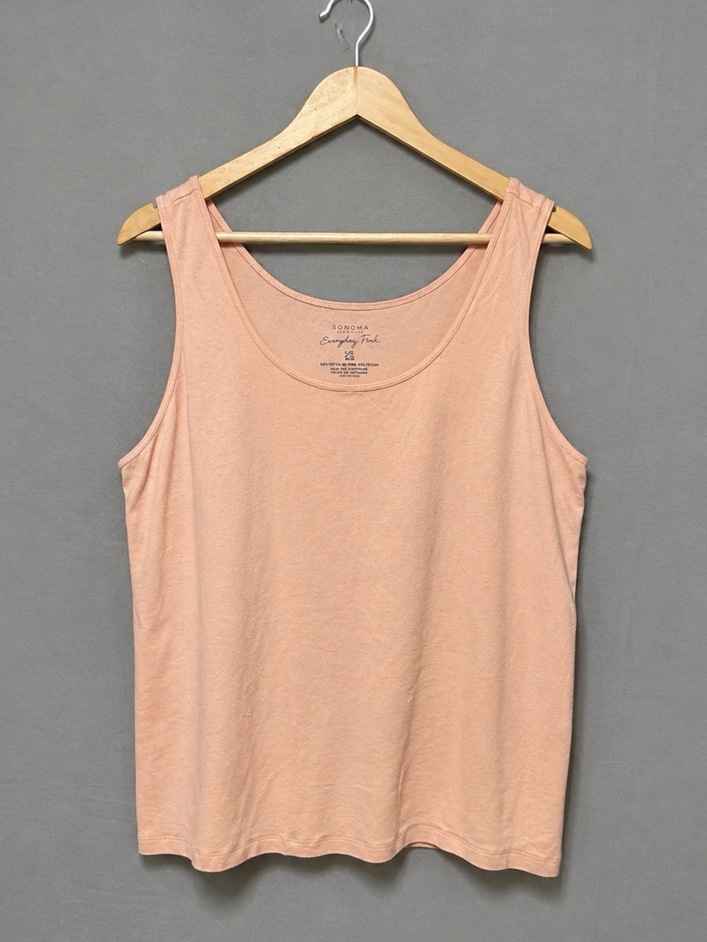 Sonoma Goods for Life Women’s Light Peach Everyday Tank Top Plus Size 2X
